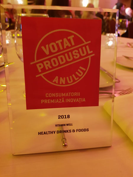 Vitamin Well votat produsul anului 2018 în România