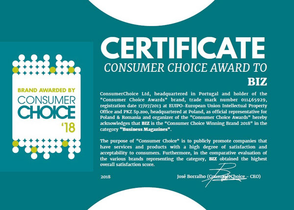 Certificat Consumer Choice