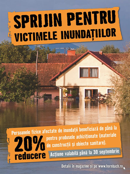 HORNBACH sprijină victimele inundațiilor din România