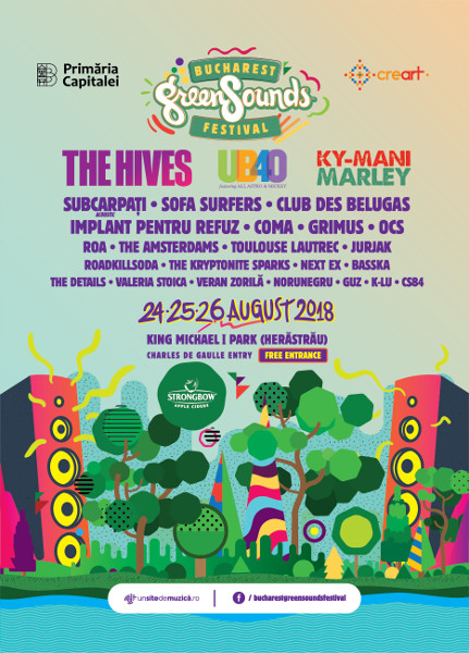 Ky-Mani Marley, UB40 – Ali, Astro și Mickey, The Hives la BUCHAREST GreenSounds FESTIVAL