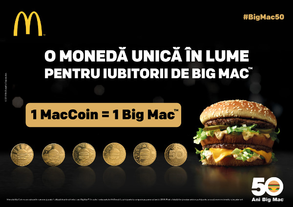 McDonald’s prezinta monedele MacCoin, la 50 de ani de Big Mac