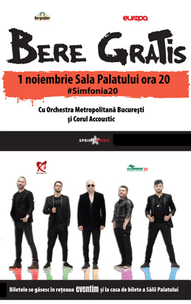 Bere Gratis provoaca Romania in concertul aniversar “Simfonia20”
