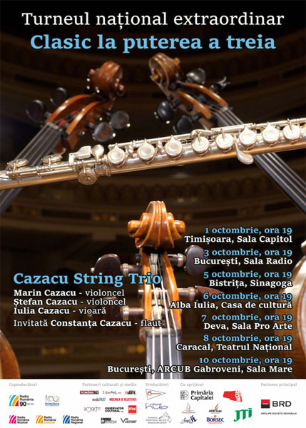 Clasic la puterea a treia – un nou turneu naţional cu violoncelistul Marin Cazacu şi invitaţii săi