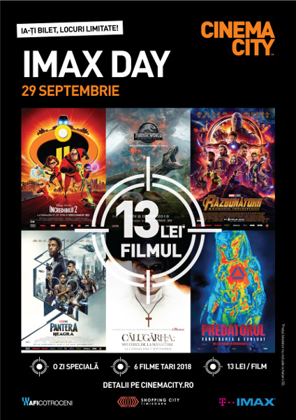 Pe 29 septembrie, sigur știi ce vrei: hai la IMAX Day!