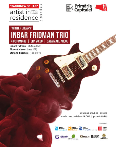Jazz la chitară în concertul Inbar Fridman Trio de la ARCUB