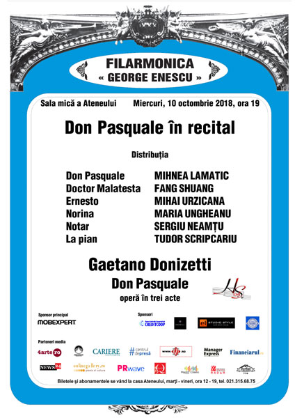 Don Pasquale în recital