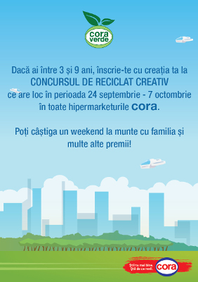 cora România organizează Concursul de Reciclat Creativ pentru copii și părinți