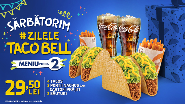 Onomastică și aniversare în octombrie pentru Taco Bell, la un an de la lansare