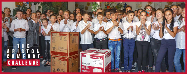 În cadrul campaniei Comfort Challenge, Ariston Thermo România facilitează accesul la apă caldă pentru cca. 32.000 de copii și vârstnici din întreaga țară