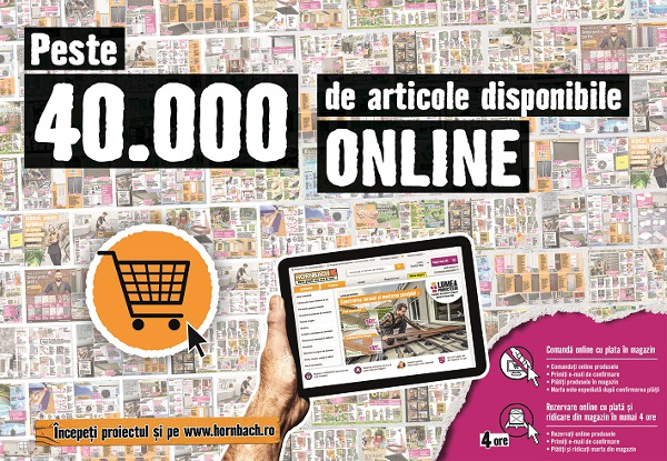HORNBACH: În doi ani, peste 30.000 de articole vor fi comercializate exclusiv prin magazinul online