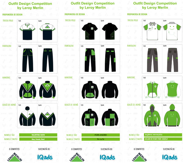 Premiile I, II si III Outfit Design Competition by Leroy Merlin