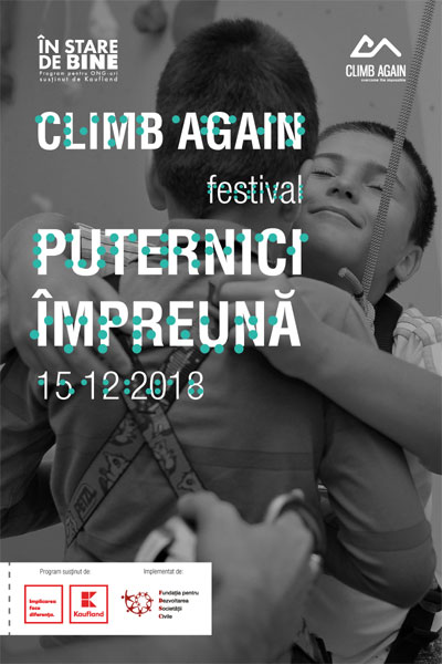 Festivalul Climb Again – cel mai mare eveniment dedicat includerii prin escaladă a copiilor cu dizabilități