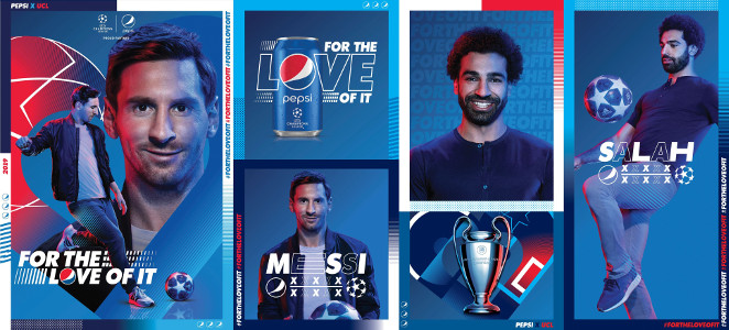 Leo Messi și Mohamed Salah dau ce au mai bun #DINPASIUNE pentru Pepsi