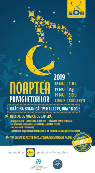 Noaptea Privighetorilor la Iași, pe 19 mai