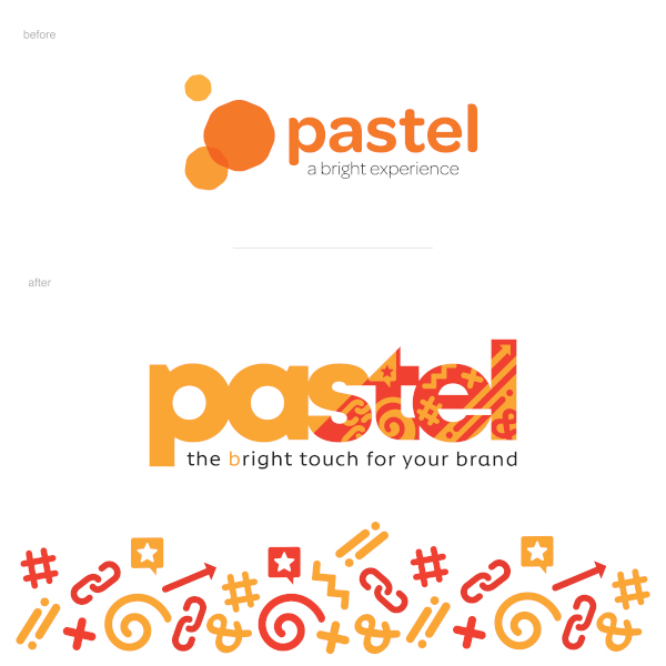 logo pastel before&after