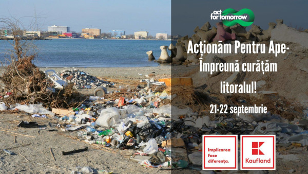 Kaufland România și Act for Tomorrow încep programul de curățare de deșeuri a litoralului Mării Negre și a apelor din țară