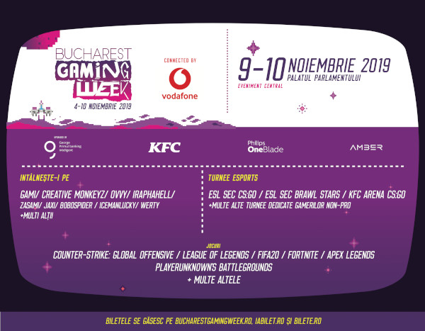 Vodafone România este partenerul de comunicații al Bucharest Gaming Week