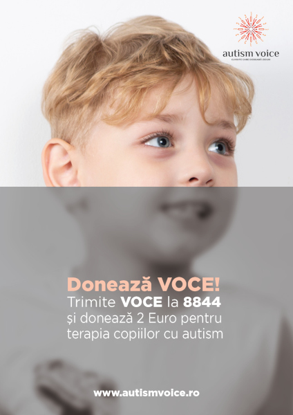 Autism Voice lansează campania de donații prin SMS pentru terapia gratuită a celor 200 de copii din centrele lor