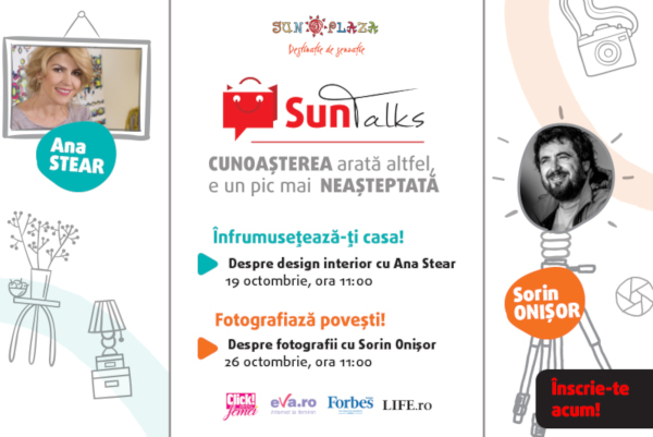 Sun Talks: seminarii gratuite cu Ana Stear și Sorin Onișor