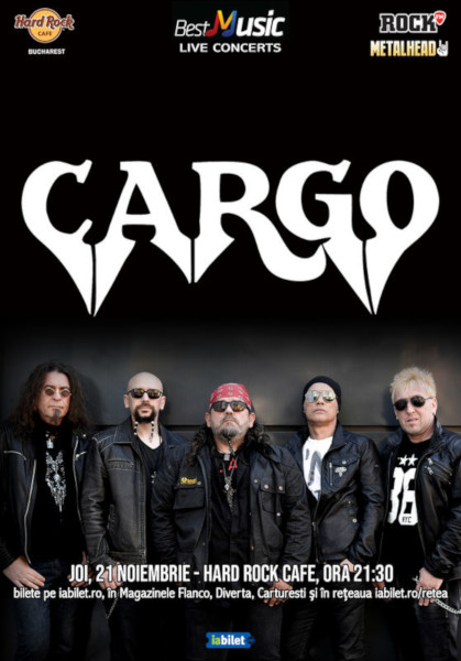Concert Cargo la Hard Rock Cafe pe 21 Noiembrie