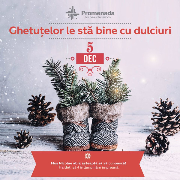 Moș Nicolae vine la Promenada Mall, pe 5 decembrie