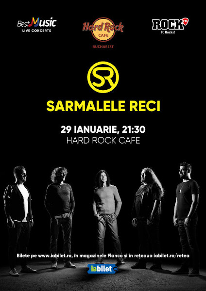 Concert Sarmalele Reci la Hard Rock Cafe pe 29 Ianuarie