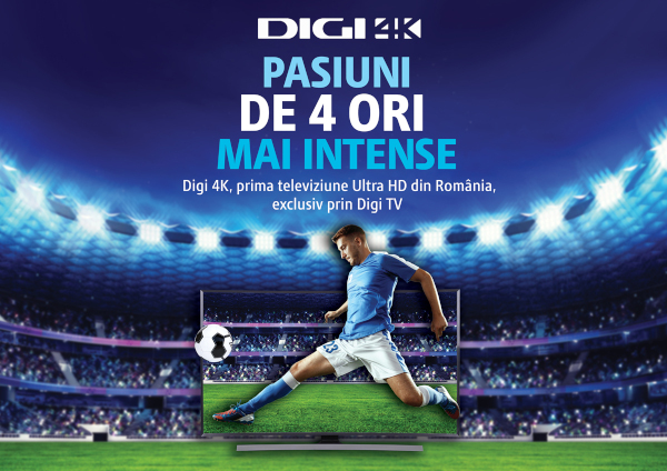 Digi TV lansează pachetul 4K alături de Eurosport și oferă abonaților din România cea mai mare diversitate de competiții sportive în format UHD
