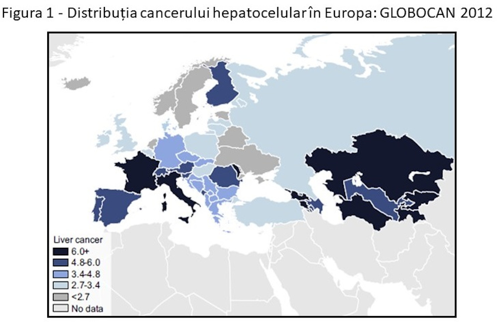 Figura 1 - Distributia cancerului hepatocelular