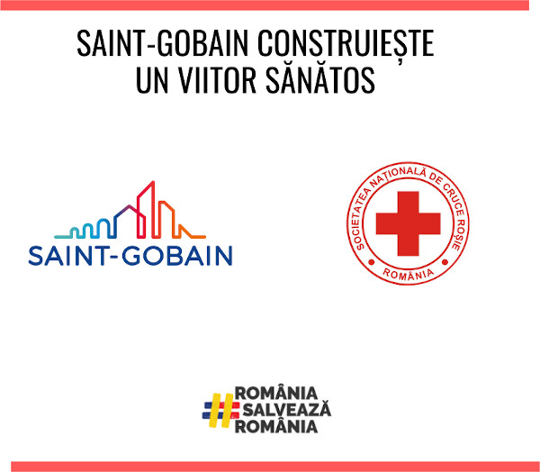 Echipa Saint-Gobain România construiește un viitor sănătos și donează 3306 de echipamente de protecție prin intermediul Societății Naționale de Cruce Roșie din România