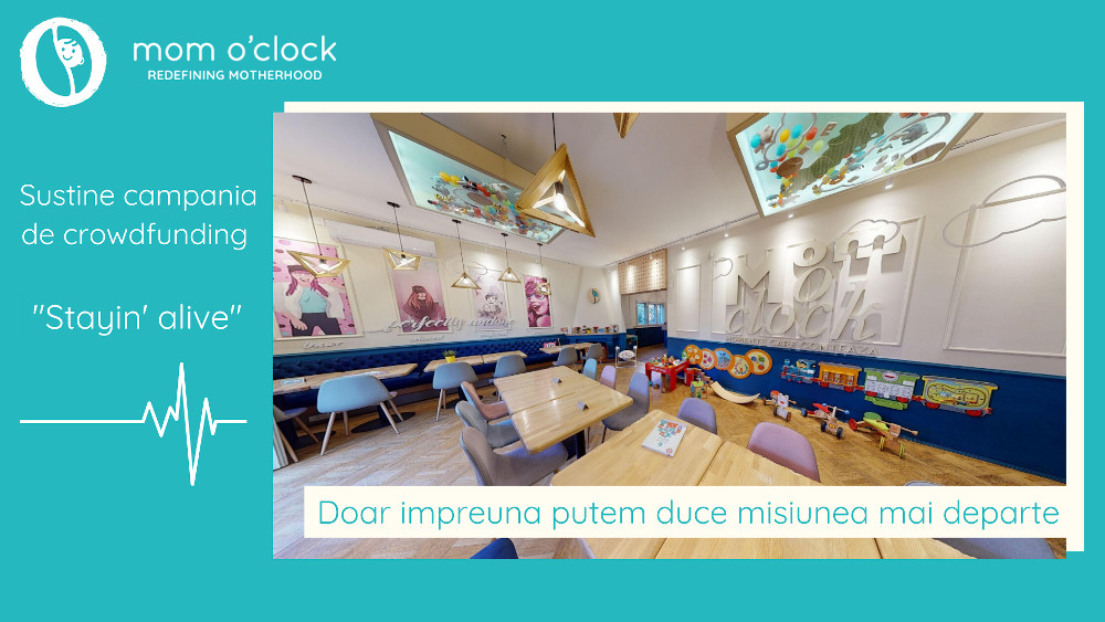 Mom o’clock, prima cafenea din București dedicată mamelor, se adaptează contextului actual printr-o campanie de crowdfunding