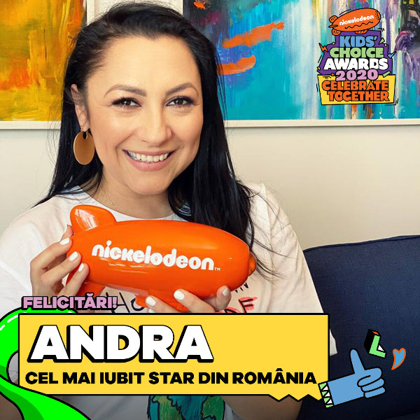 Andra este primul artist român care a câștigat premiul Nickelodeon’s Kids’ Choice Awards