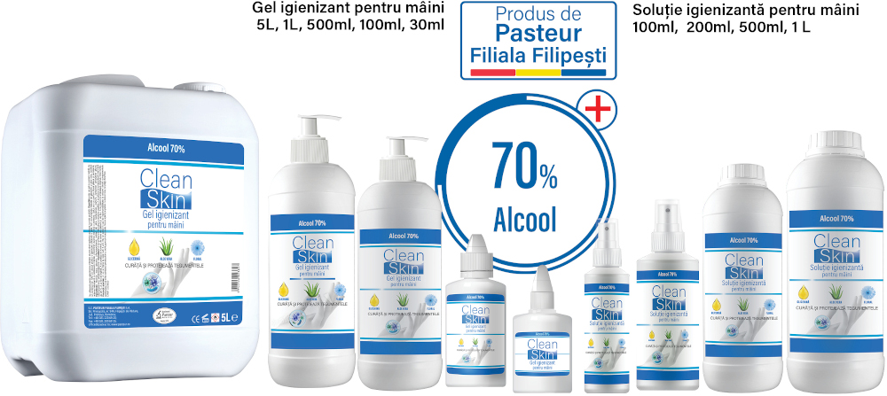 Pasteur Filiala Filipești a început să producă geluri igienizante pentru uz uman