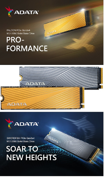ADATA lansează SSD-urile FALCON și SWORDFISH PCIe Gen3x4 M.2 2280 destinate creatorilor de conținut