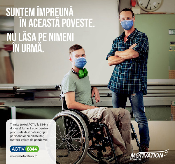 Campania de donații prin SMS își direcționează fondurile către produse de îngrijire pentru persoanele cu dizabilități motorii