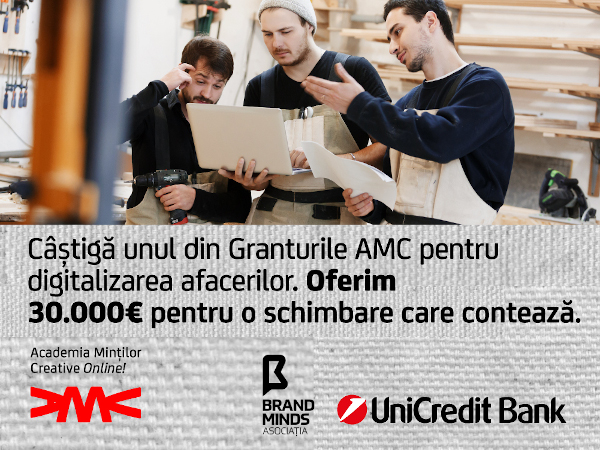 UniCredit Bank și Asociația Brand Minds lansează granturi pentru transformarea digitală a afacerilor mici și mijlocii în valoare totală de 30.000 de euro