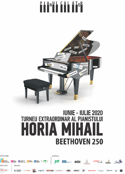 Horia Mihail – Turneul „Pianul Călător”, ultimele două concerte în aer liber, pe 3 şi 5 iulie la Bucureşti şi Constanţa