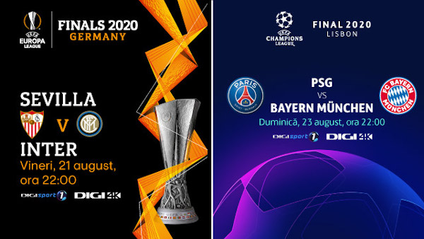 Finalele UEFA Champions League și UEFA Europa League, în direct, la Digi Sport și Digi 4K
