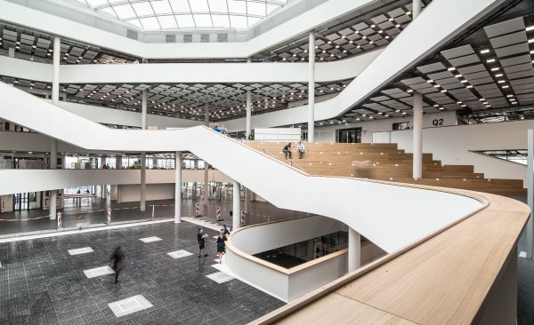 BMW Group new buildings FIZ Nord in Munich; Interior view