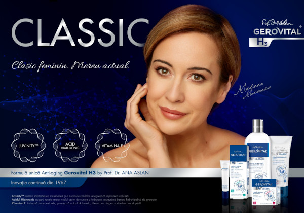 Farmec relansează gama Gerovital H3 Classic printr-o campanie cu actrița Medeea Marinescu