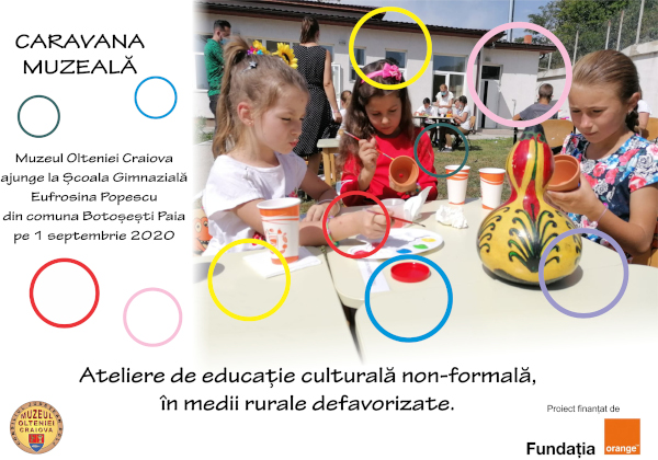 Start “Caravana Muzeală” – elevi din 10 școli gimnaziale din jud. Dolj vor beneficia gratuit de ateliere cultural-educative