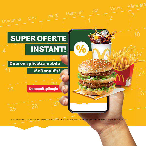 Aplicația mobilă McDonald’s are peste 1,5 milioane de utilizatori în doar un an și jumătate de la lansare