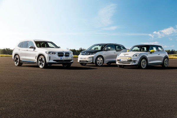 BMW Group model range of fully electric vehicles