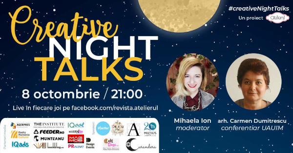 Programul Creative Night Talk în luna octombrie