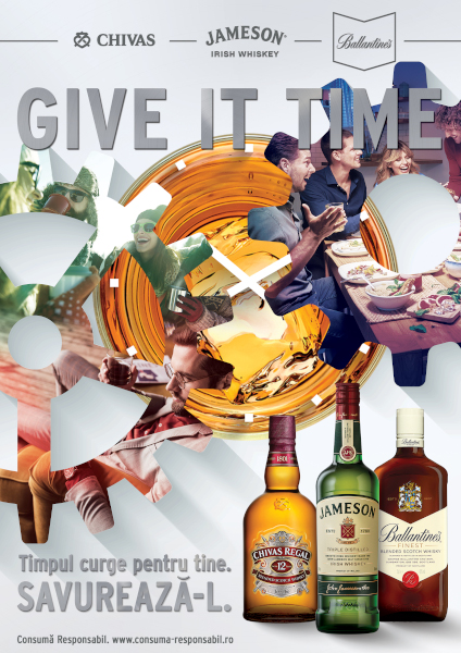 Ballantine’s, Chivas Regal și Jameson semnează campania „GIVE IT TIME”