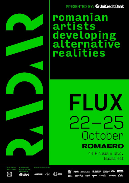 FLUX, cea de-a doua ediție a festivalului de artă și tehnologie RADAR, va avea loc între 22-25 octombrie la ROMAERO