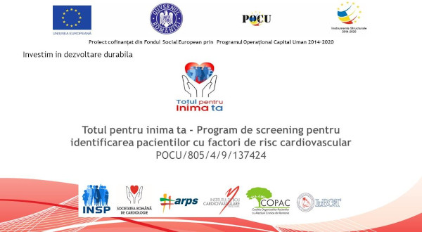 INSP inaugurează proiectul „Totul pentru inima ta – program de screening pentru identificarea pacienților cu factori de risc cardiovascular”