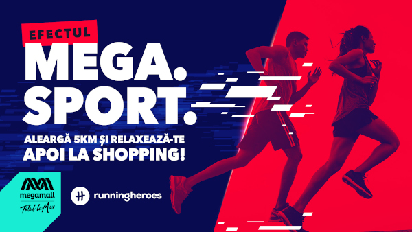 Mega Mall Mega.Sport – Aleargă 5 km și relaxează-te apoi la shopping