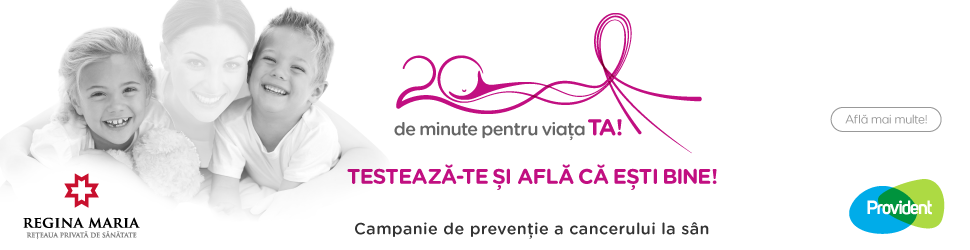 Provident și Rețeaua de Sănătate Regina Maria – parteneriat în lupta împotriva cancerului de sân prin campania ,,20 de minute pentru viața ta’’