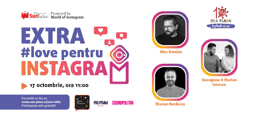 Sun Talks despre Instagram cu Alex Damian, Georgiana și Marian Ionescu, Marian Hurducaș
