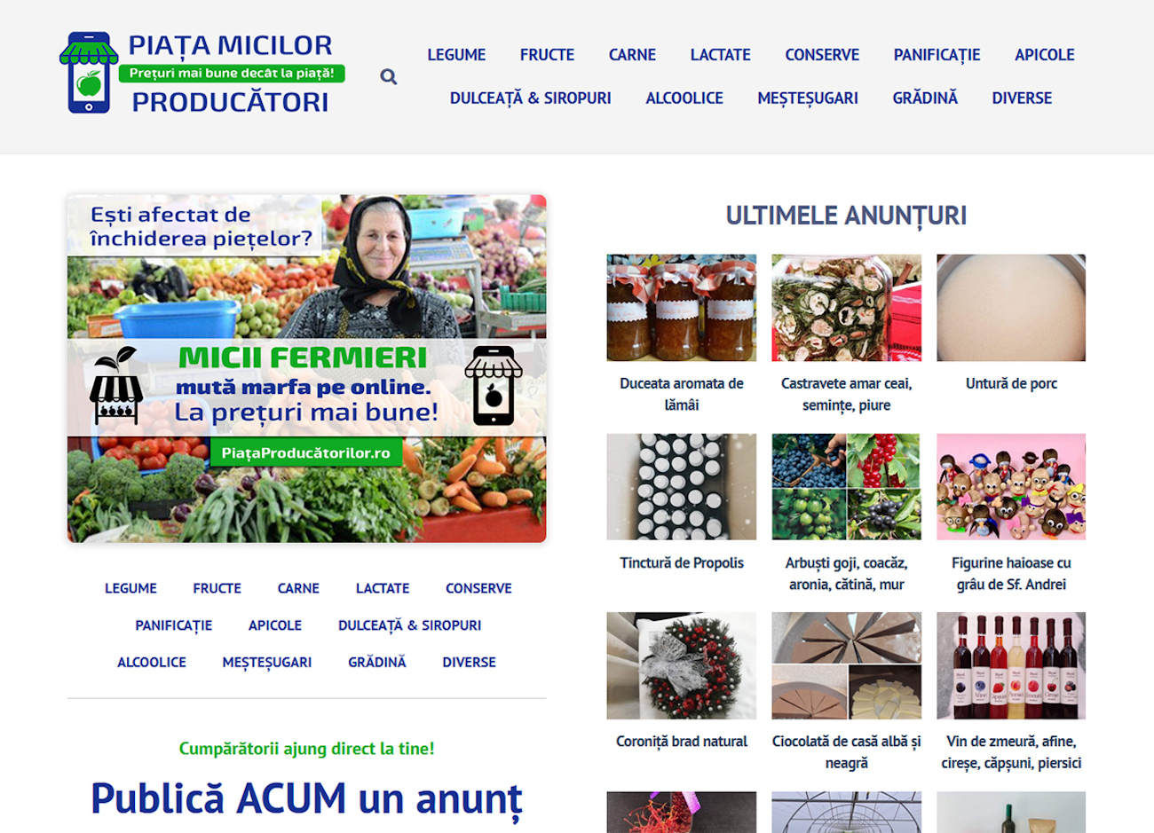 Prima platformă online deschisă micilor fermieri, Aristarch Software lansează PiataProducatorilor.ro